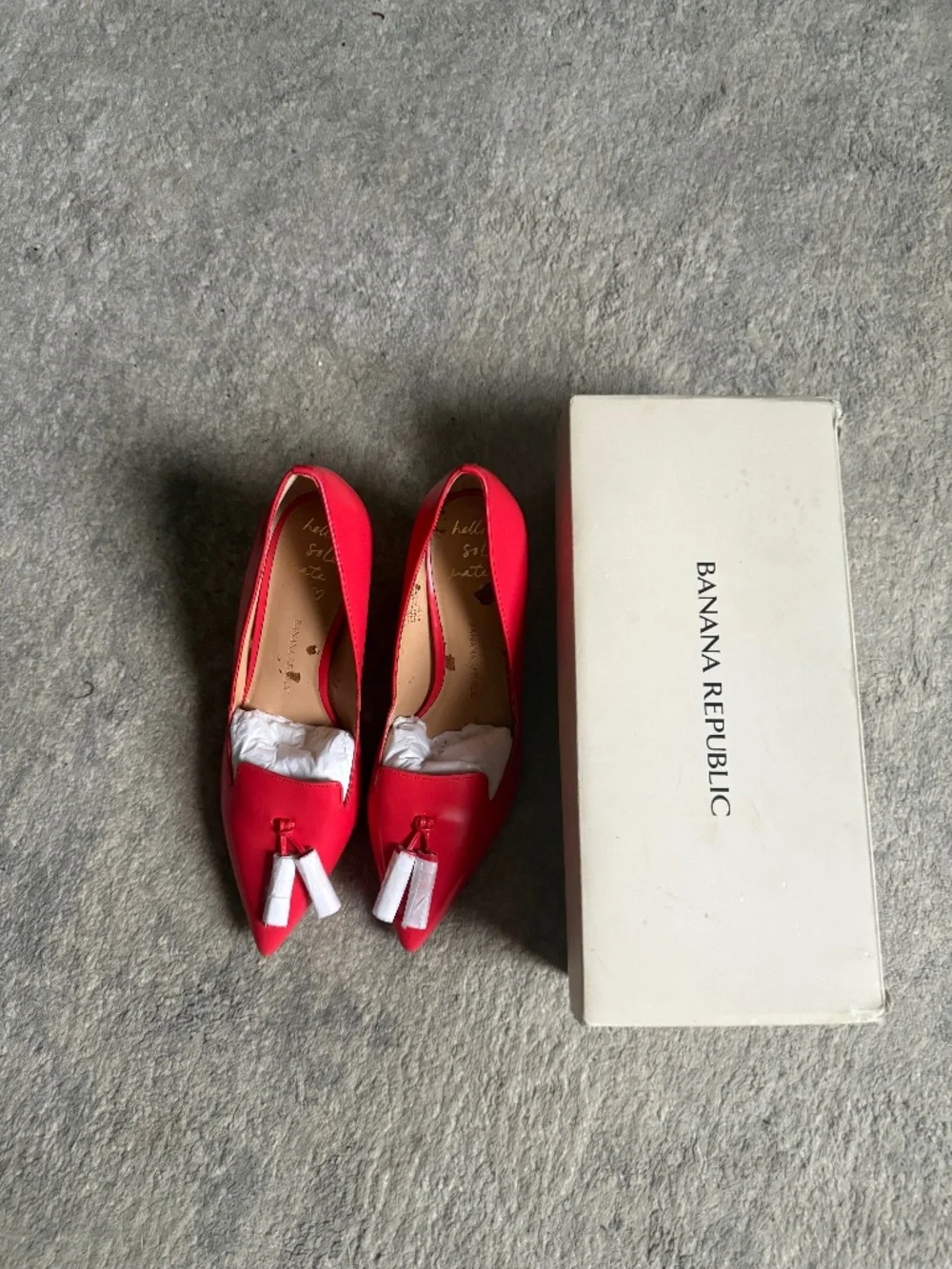 Banana Republic Women's Leather Pink Pointed Heels w/ Tassel Detail, 8.5, New